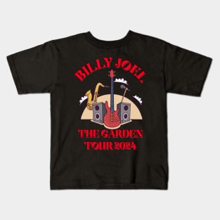 BILLY JOEL THE GARDEN TOUR 2024 RED Kids T-Shirt